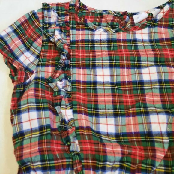 Gap Girls Ruffle Plaid Dress M - Picture 4 of 6